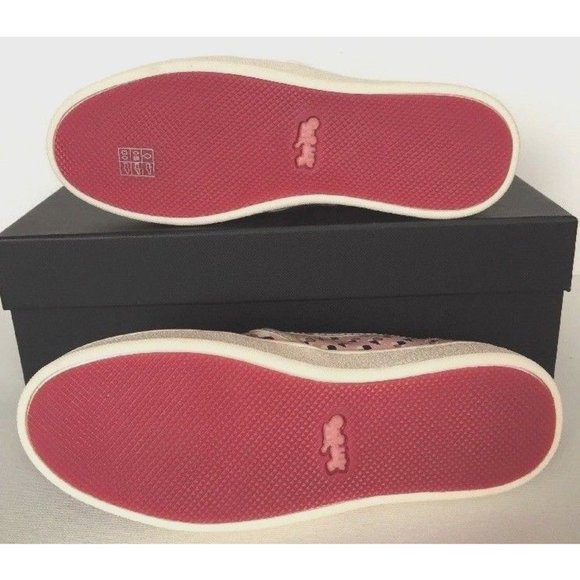 New Coach Style C117 FG2113 Slip on Heart Print Women's Shoes Size 5.5 B Blush - Picture 3 of 6